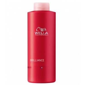 Wella Professionals Brilliance Shampoo for Coarse Coloured Hair 1000ml with Free Pump Dispenser